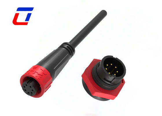 M16 7 Pin Automotive Waterproof Male Female Connector For Low Power Signal
