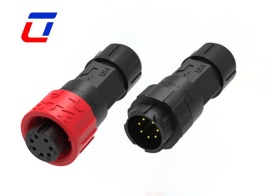 M16 7 Pin Automotive Waterproof Male Female Connector For Low Power Signal