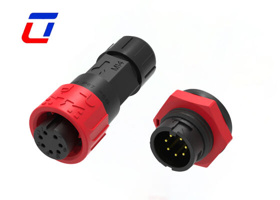 M16 7 Pin Automotive Waterproof Male Female Connector For Low Power Signal