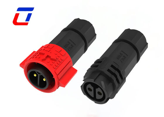 M19 2Pin 20A Push Lock  Power Waterproof High Current Power Connector