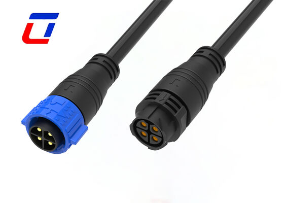 Waterproof Electrical  500V M25 4 Pin Waterproof Push Lock Connectors