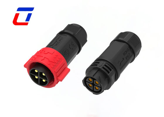 Waterproof Electrical  500V M25 4 Pin Waterproof Push Lock Connectors