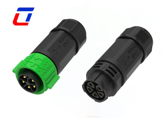 5 Pin Industrial Waterproof Power Connector M25 Cable  Male To Female
