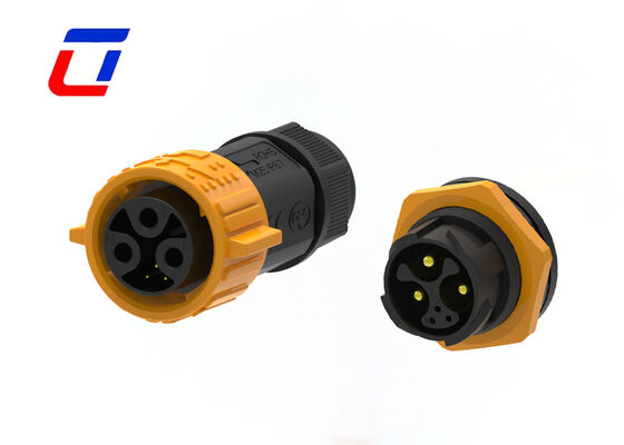 Waterproof Connector  M25 3+3 Pin IP67 15A Male Female  Quick Lock Plug Socket