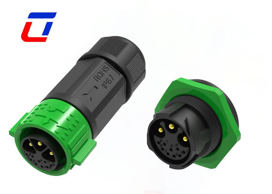 Multi Pin Connector Types Of 3+9 Pin M25 30A 300V  Outdoor Waterproof Connector