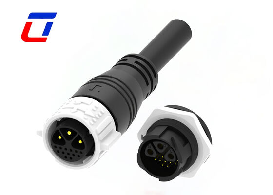3+13 Pin Plug Socket Waterproof M25 Data And Power  Connector IP67