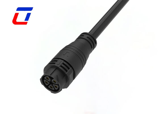 5 Pin Industrial Waterproof Power  300V M25 Cable Push Lock Male To Female Connector