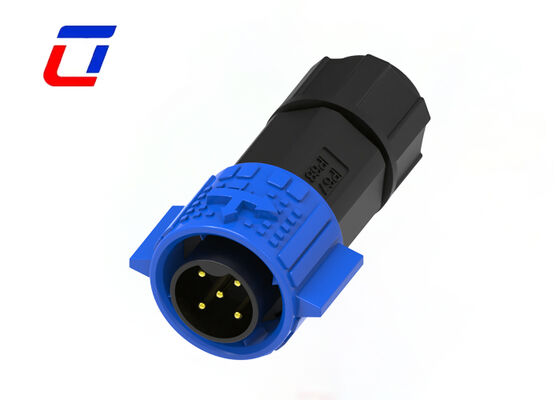 High Efficiency Plastic Circular Connector M19 5 Pin 300V Waterproof Quick Lock Connection