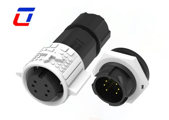 M19 6 pin IP67 male female connector dustproof water tight  connector For Signal