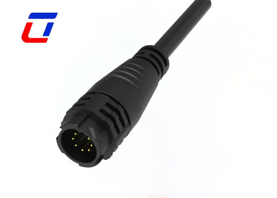 Cable Male Female Connector 7 Pin M19 Plastic Data Connectors On Signal Transmission