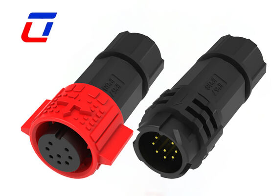 8 Pin M19 Data Connector 300V IP67 Outdoor Quick Release Wire Connector