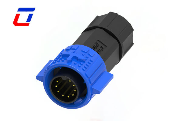 9 Pin IP67 Connectors Waterproof M19 5A Quick Lock Circular Connector For Communication