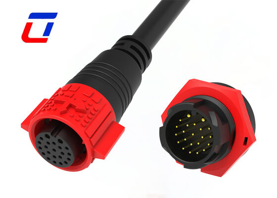 Waterproof Cable Connector IP67 M19 2+20 Multi Pin Connectors For Outdoor Electronics
