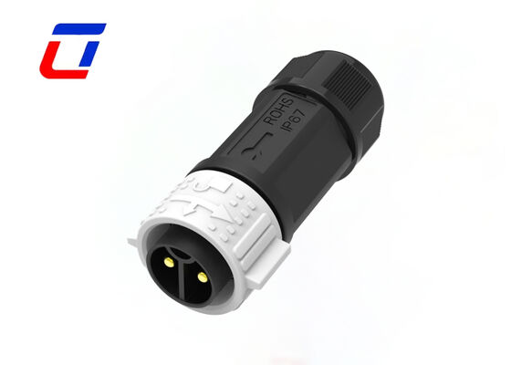 M25 2 Pole Cable Connector 50A 500V Waterproof Power Connector Wire To Wire