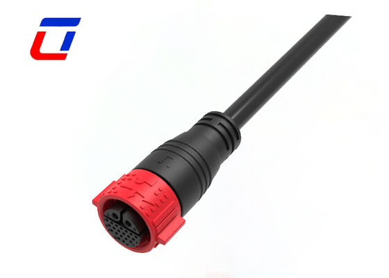 Plastic Circular Connectors M25 2+20Pin  Low Voltage IP67 Waterproof Connector