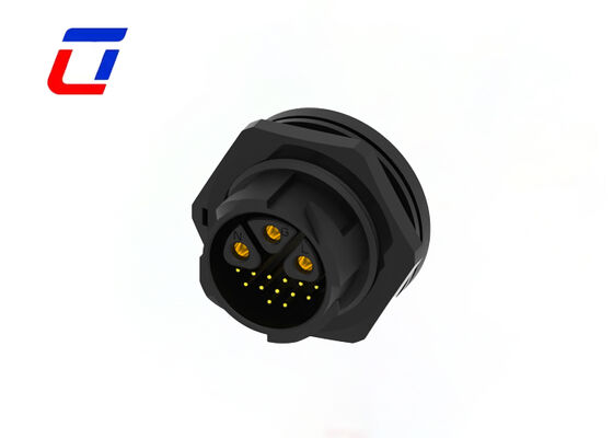 Panel Mount Circular Connector M25 16 Pin ODM 3 Power 13 Signal  Waterproof Connector