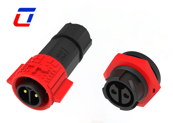 PA66 M19 2 Pin Waterproof Connectors 20A  Industrial Power Connector