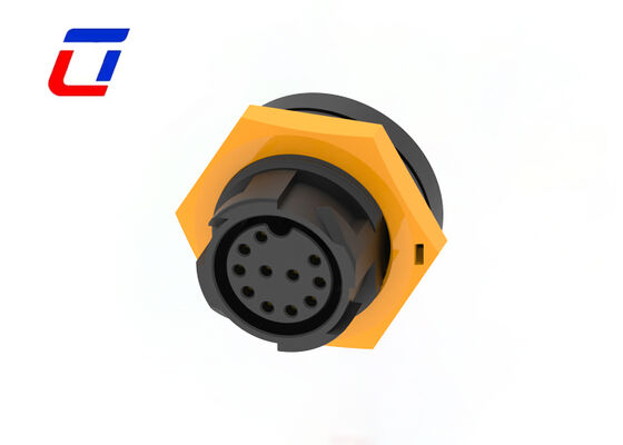 M19 11Pin IP67 Panel Mount Connector Push Pull Industrial Plug Socket For Data