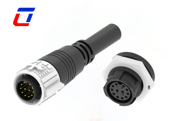 Low Current Waterproof Connector IP67 M19 Male Plug For 12Pin Socket