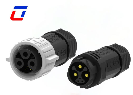 3+3 Pin M25 Male Female Waterproof Connector IP67 Plastic PA66 Power Data Connector