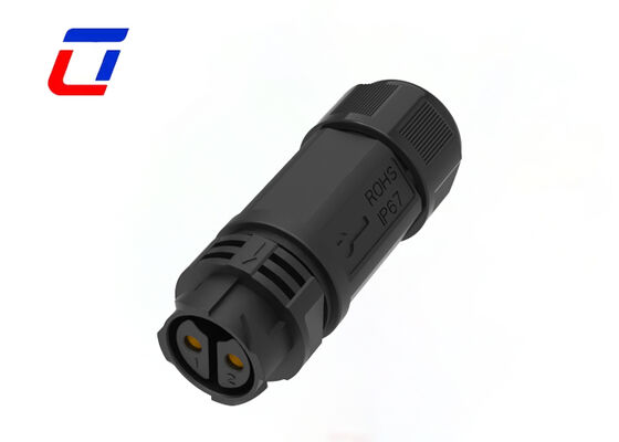 M25 IP67 Connector 2 Pin 50A PA66 Wire To Wire Quick Lock Connectors For Power