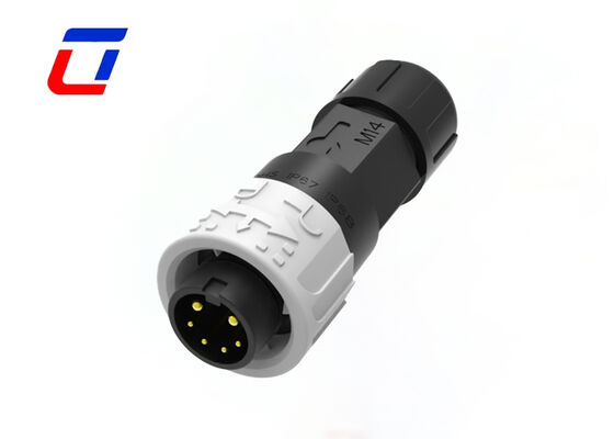 M16 2+4 Pin Connector Round IP67 Waterproof Plastic Outdoor Lighting Connectors