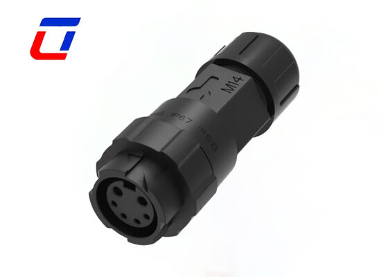 M16 2+4 Pin Connector Round IP67 Waterproof Plastic Outdoor Lighting Connectors