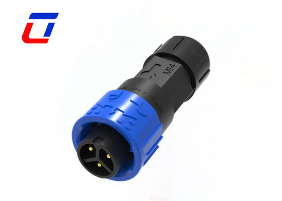 3Pin Waterproof Panel Mount Connector M16 Push Locking  Power Connector