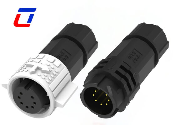 Low Current Waterproof Connector 7 Pin M19 OEM IP67 Connectors For Lighting Equipment