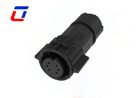 300V M19 Male Female Connector 6 Pin Nylon Outdoor Waterproof Cable Connector