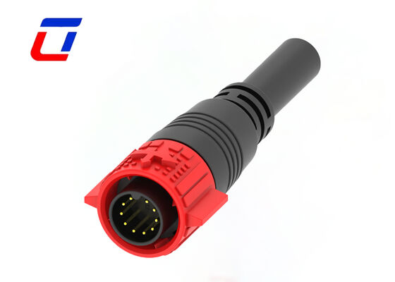 PA66 M19 Push Pull Cable Connectors 10 Pin IP67 Rated Plug And Socket Connector