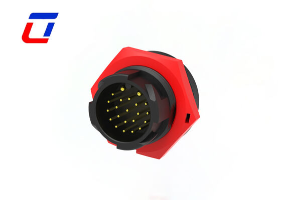 Round Waterproof Connector M19 Multi Pin 2+20 Pin IP67 Gold Plated Wire Connectors