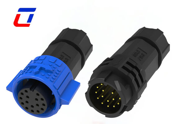 M19 16 Pin Outdoor Lighting Connectors Low Current PA66 Cable To Cable Connectors