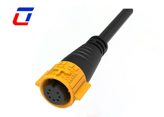 7 Pin M19 Led Wire To Wire Connector Plastic PA66 Data Connector Waterproof
