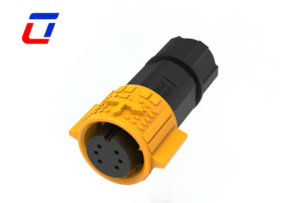 M19 6 Pin Industrial Plug And Socket Push IP67 Waterproof Connector To Communication