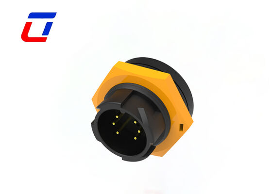 M19 6 Pin Industrial Plug And Socket Push IP67 Waterproof Connector To Communication