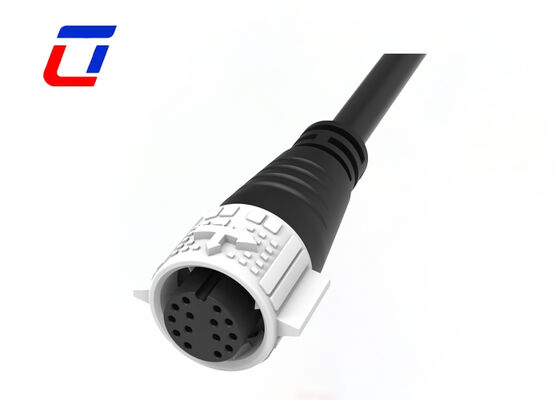 M19 14 Pin Low Voltage LED Connectors ODM Waterproof Push Lock Outdoor Connectors