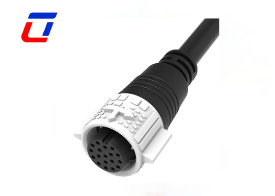 18 Pin Wire To Wire Plug Connectors CE M19 Waterproof Brass Gold-Plated Connector