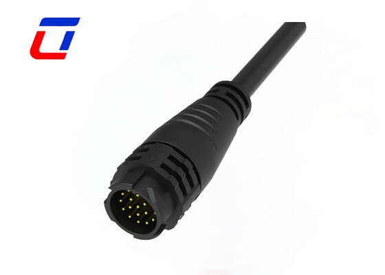 18 Pin Wire To Wire Plug Connectors CE M19 Waterproof Brass Gold-Plated Connector