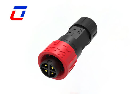 M16 Male Female Connector 10A 4 Pin TUV Plug Socket Connectors For Power