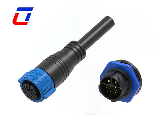 M25 2+20 Pin Watertight Wire Connectors IP67 Multi Pin Connectors Automotive