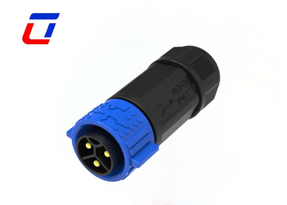 M25 3 Pin Circular Power Connector Quick Lock High Current Plug And Socket Connectors