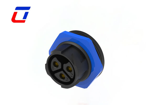 M25 3 Pin Circular Power Connector Quick Lock High Current Plug And Socket Connectors