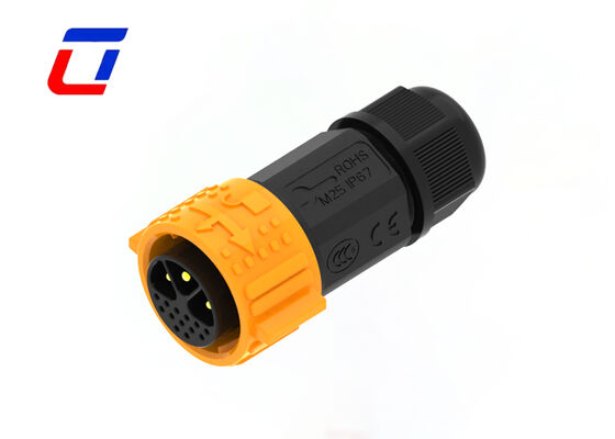 M25 3+13 Pin Panel Mount Connector Signal And Power IP67 Industrial Plug Socket Adapter
