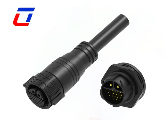 M25 Power Signal Connector 2+20 Pin IP67 20A+5A Wire To Board Connector Types