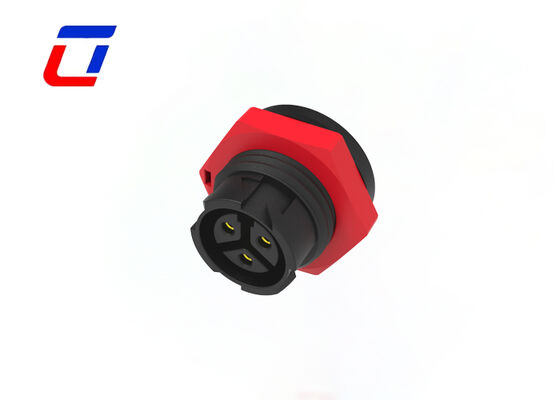 M16 3 Pin Panel Mount Connector Quick Lock IP67 Waterproof Molded Connector