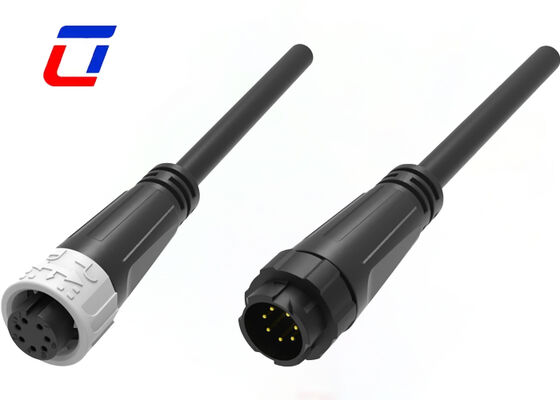 M16 Male To Female Connectors Waterproof PA66 7 Pin Data Connector