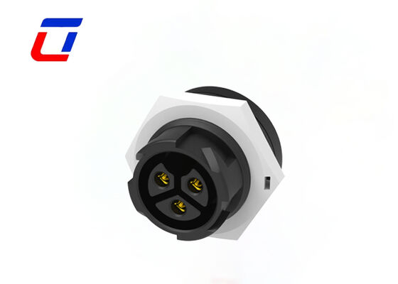 3 Pin Waterproof Bulkhead Electrical Connector M19 Panel Mount Connector