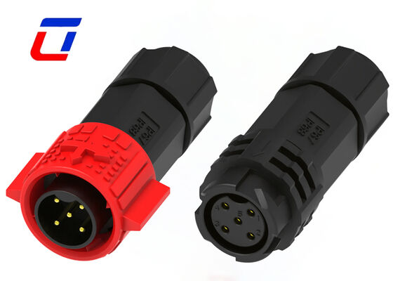 20A M19 5 Pin Water Tight Electrical Connector Quick Lock Circular Connector