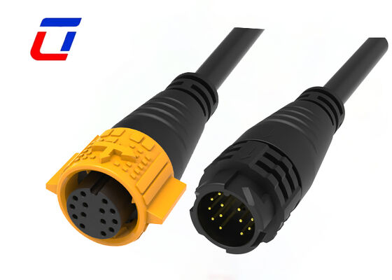 M19 14 Pin Waterproof Wire Connector IP67 Signal Waterproof LED Connector